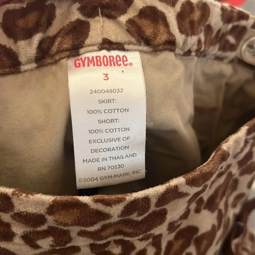 Gymboree Girl’s Teacher’s Pet Leopard Print Skirt Skort Size 3